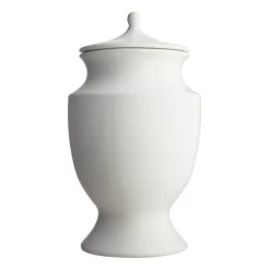 Providence White Ceramic Ginger Jar, 17.7"