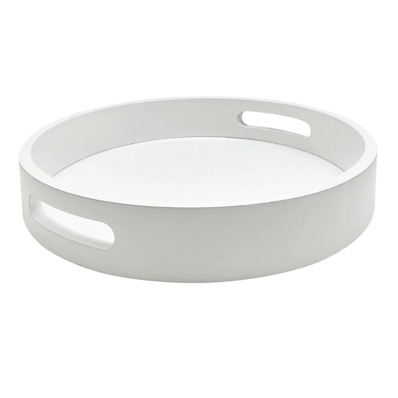 Providence White Round Tray, 12" 3 Providence White Round Tray, 12"