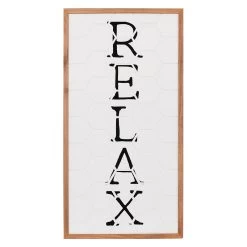 Relax Bathroom Wall Art, 12x24