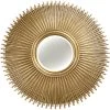 Round Sunburst Polyurethane Soft Gold Wall Mirror, 49" 1 Round Sunburst Polyurethane Soft Gold Wall Mirror, 49" -Home Decor Shop round sunburst polyurethane soft gold wall mirror 49