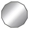Silver Dodecagon Wall Mirror, 27" -Home Decor Shop silver dodecagon wall mirror 27