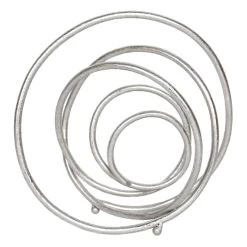 Silver Metal Circle Figurine, 10"