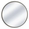 Silver Metal Round Wall Mirror, 22" -Home Decor Shop silver metal round wall mirror 22