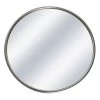 Silver Metal Round Wall Mirror, 32" 1 Silver Metal Round Wall Mirror, 32" -Home Decor Shop silver metal round wall mirror 32