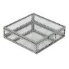 Silver Metallic Glass Box, 5" -Home Decor Shop silver metallic glass box 5