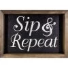 Sip & Repeat Textured Art Wood Frame, 8x12 -Home Decor Shop sip repeat textured art wood frame 8x12 1
