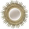 Sunray Polyurethane Champagne Round Wall Mirror, 45" -Home Decor Shop sunray polyurethane champagne round wall mirror 45