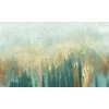Teal & Gold Abstract Canvas Wall Art, 60x36