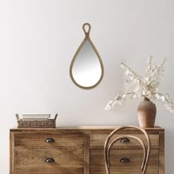 Teardrop Shaped Wall Mirror, 11x22 -Home Decor Shop teardrop shaped wall mirror 11x22 2