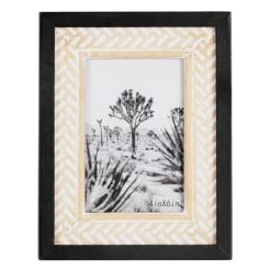 Tracey Boyd Black Wooden Tabletop Photo Frame, 4x6
