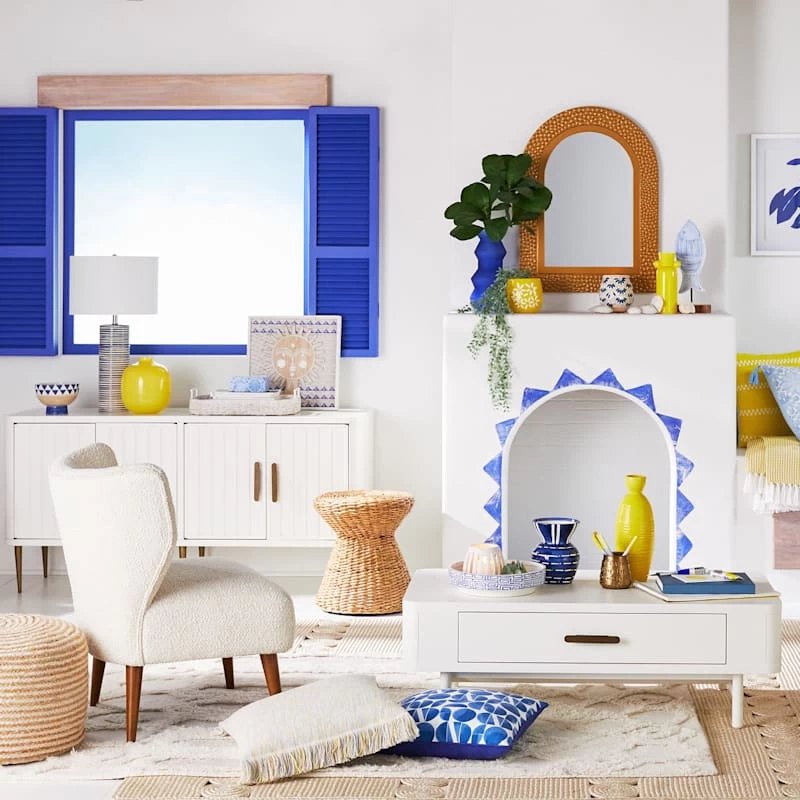 Tracey Boyd Blue Greek Key Ceramic Bowl, 12x3 4 Tracey Boyd Blue Greek Key Ceramic Bowl, 12x3 - Image 2