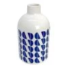 Tracey Boyd Blue & White Printed Vase, 7" 2 Tracey Boyd Blue & White Printed Vase, 7" -Home Decor Shop tracey boyd blue white printed vase 7