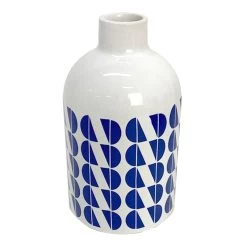 Tracey Boyd Blue & White Printed Vase, 7"