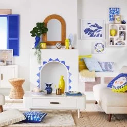 Tracey Boyd Blue Wooden Fish On Stand, 16" -Home Decor Shop tracey boyd blue wooden fish on stand 16 1