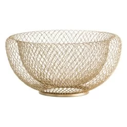Tracey Boyd Brass Mesh Decorative Bowl, 7.5"