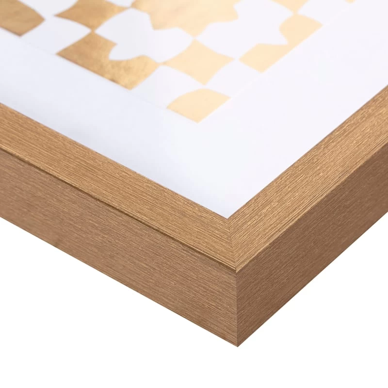 Tracey Boyd Glass Framed Gold Mosaic Print Wall Art, 16" 7 Tracey Boyd Glass Framed Gold Mosaic Print Wall Art, 16" - Image 5