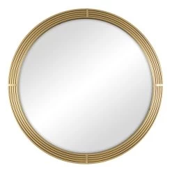 Tracey Boyd Gold Ribbed Wall Mirror, 34"