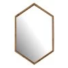 Tracey Boyd Gold Trim Hexagon Wall Mirror, 12x19.5 -Home Decor Shop tracey boyd gold trim hexagon wall mirror 12x19.5