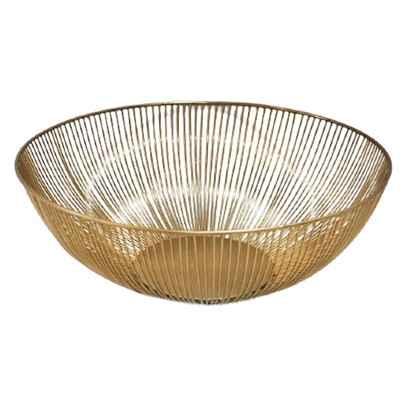 Tracey Boyd Gold Wire Decorative Bowl, 15" 3 Tracey Boyd Gold Wire Decorative Bowl, 15"