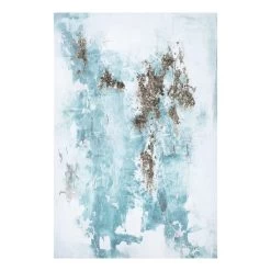 Tracey Boyd Teal Abstract Canvas Wall Art, 24x36