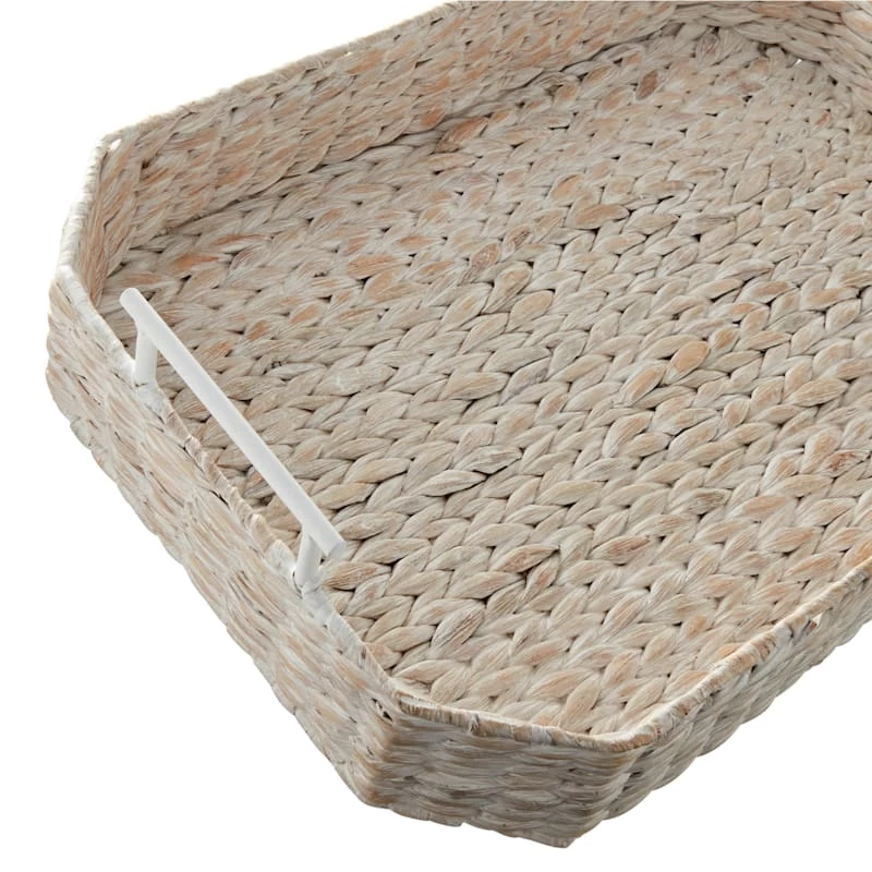 Tracey Boyd Water Hyacinth Decorative Tray, 20" 4 Tracey Boyd Water Hyacinth Decorative Tray, 20" - Image 2