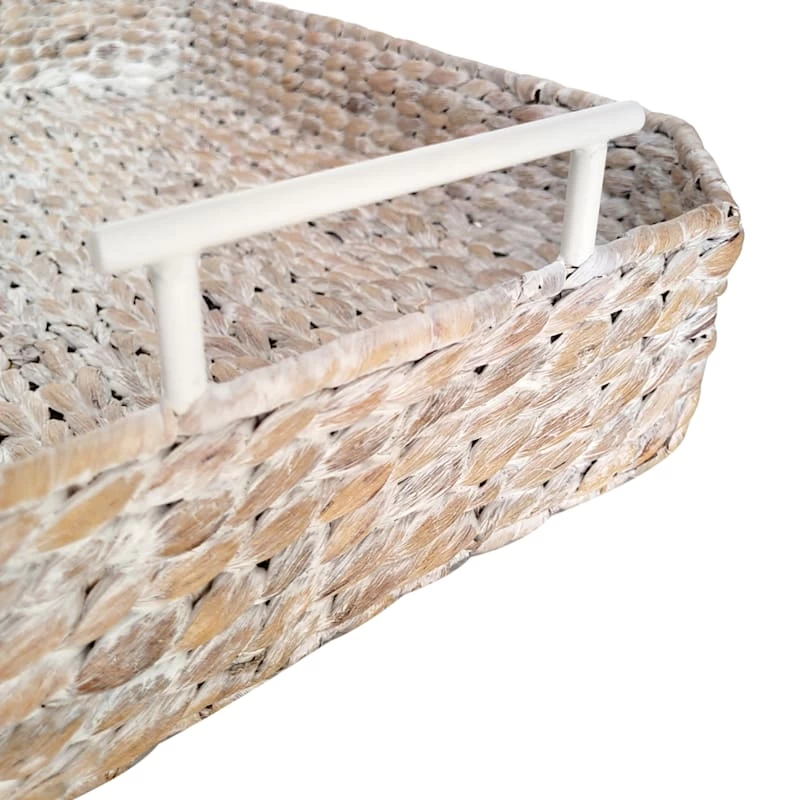 Tracey Boyd Water Hyacinth Decorative Tray, 20" 5 Tracey Boyd Water Hyacinth Decorative Tray, 20" - Image 3