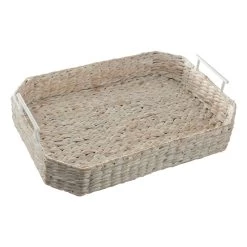 Tracey Boyd Water Hyacinth Decorative Tray, 20"