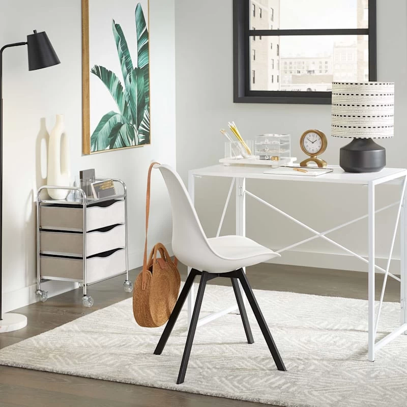 Tracey Boyd White Ceramic Open Vase, 17.5" 4 Tracey Boyd White Ceramic Open Vase, 17.5" - Image 2