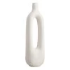 Tracey Boyd White Ceramic Open Vase, 17.5" -Home Decor Shop tracey boyd white ceramic open vase 17.5