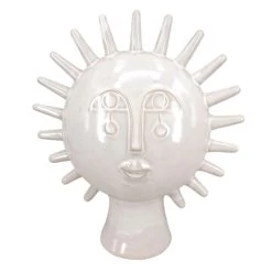 Tracey Boyd White Sun Ceramic Vase, 11"