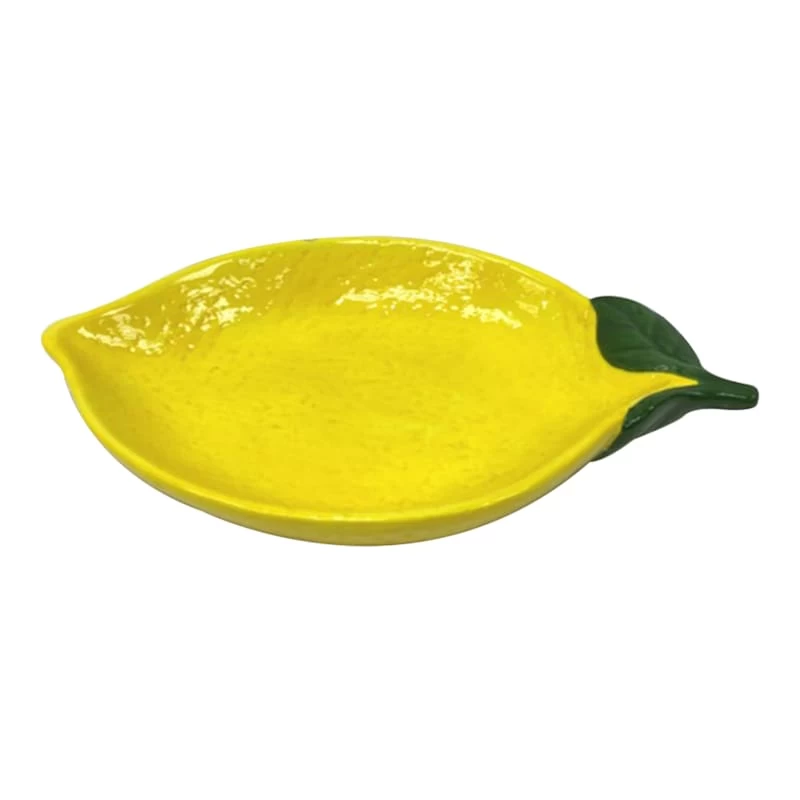 Tracey Boyd Yellow Lemon Ceramic Tray, 8x6 3 Tracey Boyd Yellow Lemon Ceramic Tray, 8x6
