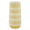 Tracey Boyd Yellow Patterned Ceramic Vase, 10" -Home Decor Shop tracey boyd yellow patterned ceramic vase 10