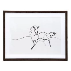 Ty Pennington Glass Framed Horse Print Wall Art, 18x24
