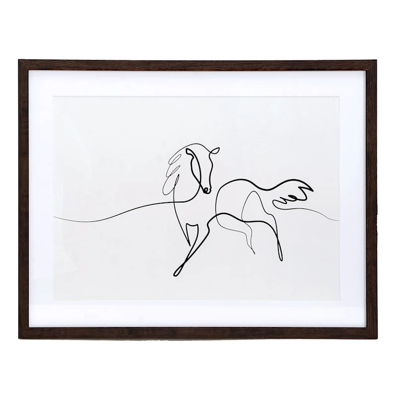Ty Pennington Glass Framed Horse Print Wall Art, 18x24 3 Ty Pennington Glass Framed Horse Print Wall Art, 18x24