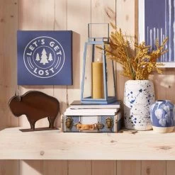 Vintage Denim Decorative Suitcase, 14" -Home Decor Shop vintage denim decorative suitcase 14 2