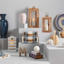 Vintage Denim Decorative Suitcase, 14" -Home Decor Shop vintage denim decorative suitcase 14 5