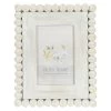 White Beaded Tabletop Photo Frame, 4x6 -Home Decor Shop white beaded tabletop photo frame 4x6 1