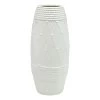 White Ceramic Rope Vase, 11.5" 2 White Ceramic Rope Vase, 11.5" -Home Decor Shop white ceramic rope vase 11.5