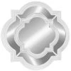 White Double Quatrefoil Wall Mirror, 20" -Home Decor Shop white double quatrefoil wall mirror 20