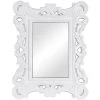 White Engraved Framed Studio Wall Mirror, 20x25 1 White Engraved Framed Studio Wall Mirror, 20x25 -Home Decor Shop white engraved framed studio wall mirror 20x25 1