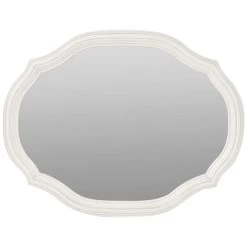 White Framed Accent Wall Mirror, 13x17