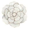 White Metal Wall Flower, 16.5" 1 White Metal Wall Flower, 16.5" -Home Decor Shop white metal wall flower 16.5