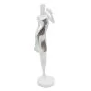 White & Silver Singer Figurine, 13" 2 White & Silver Singer Figurine, 13" -Home Decor Shop white silver singer figurine 13