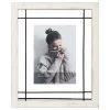 White With Black Wire Floating Wall Frame, 5x7 -Home Decor Shop white with black wire floating wall frame 5x7 1