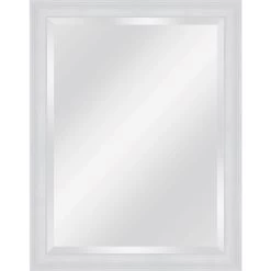 White Wood Framed Gallery Wall Mirror, 30x40