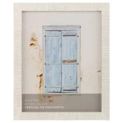 Whitewash Ripple Profile Tabletop Photo Frame, 8x10