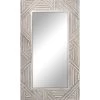 Whitewashed Wood-Look Framed Wall Mirror, 46x21 1 Whitewashed Wood-Look Framed Wall Mirror, 46x21 -Home Decor Shop whitewashed wood look framed wall mirror 46x21 1