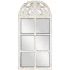 Windowpane With Ornate Carved Top Wall Mirror, 20x42 1 Windowpane With Ornate Carved Top Wall Mirror, 20x42 -Home Decor Shop windowpane with ornate carved top wall mirror 20x42 1