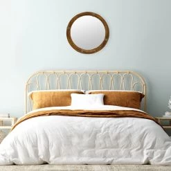 Wood Framed Round Wall Mirror, 16" 5 Wood Framed Round Wall Mirror, 16" -Home Decor Shop wood framed round wall mirror 16 1