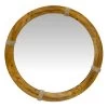 Wood Framed Round Wall Mirror, 16" -Home Decor Shop wood framed round wall mirror 16